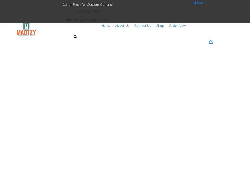 madtzy.com shopify website screenshot