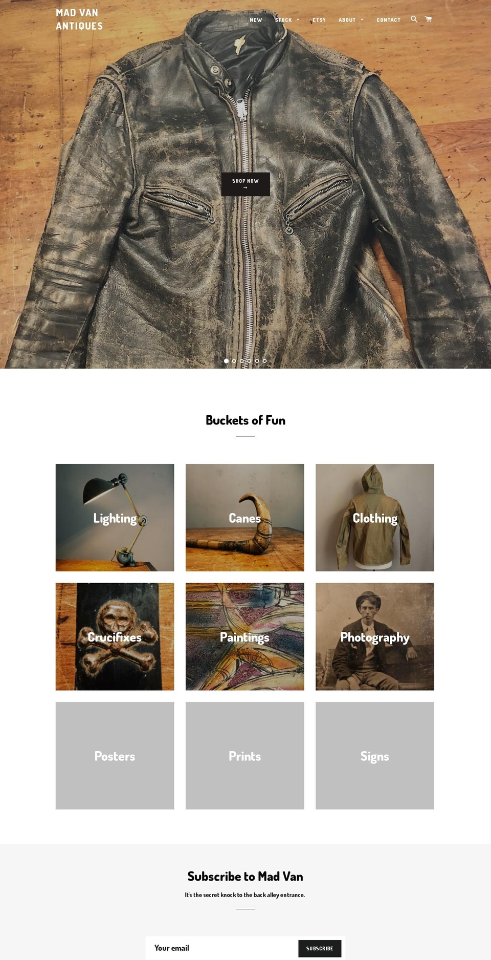 madvanantiques.com — Shopify storefront screenshot