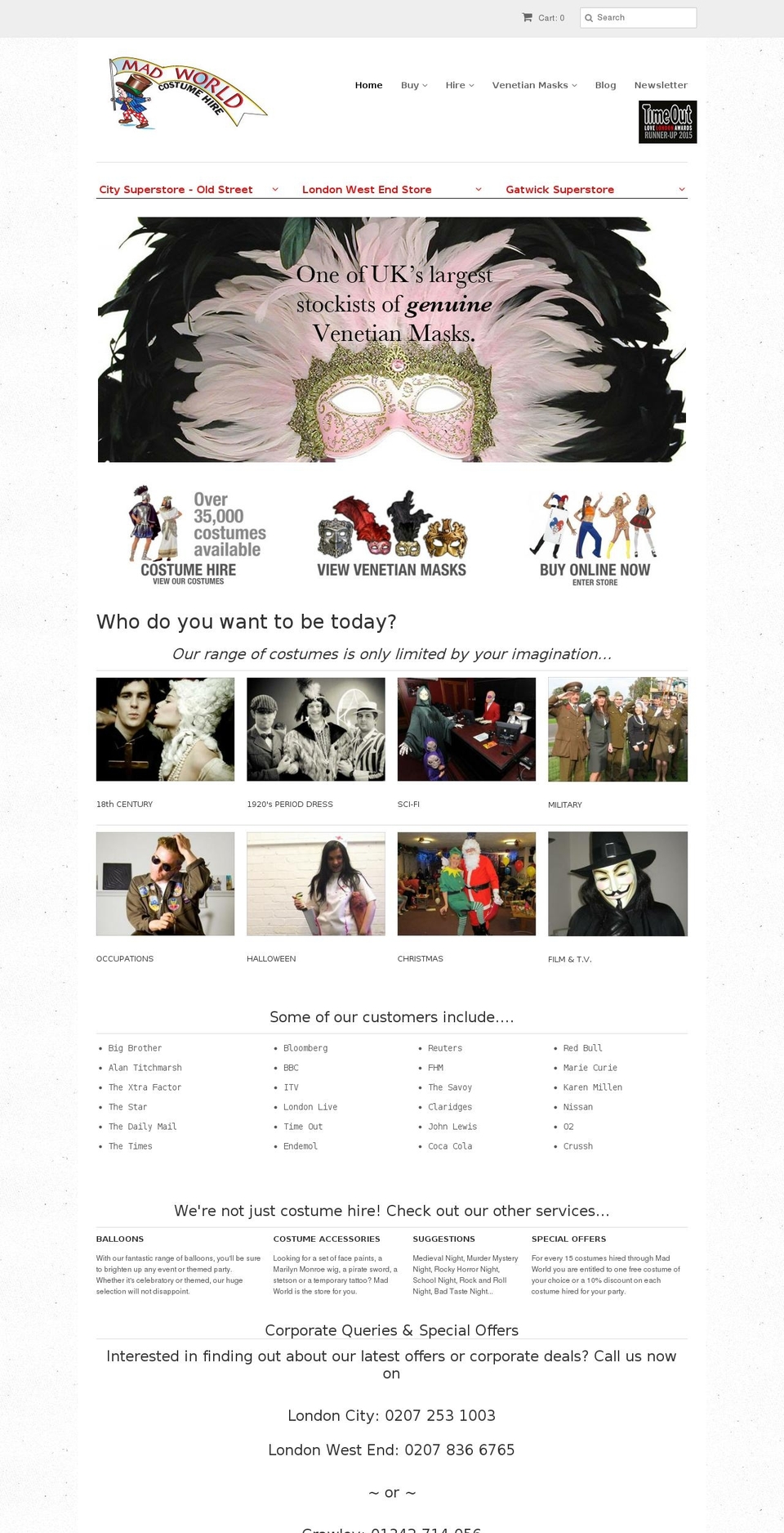 madworldfancydress.com shopify website screenshot