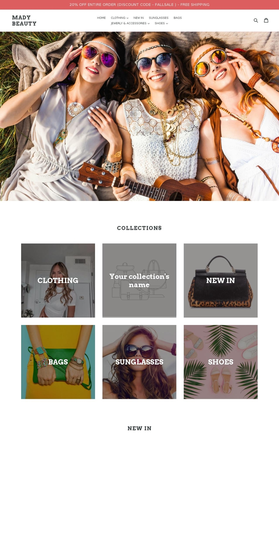 madybeauty.com — Shopify storefront screenshot