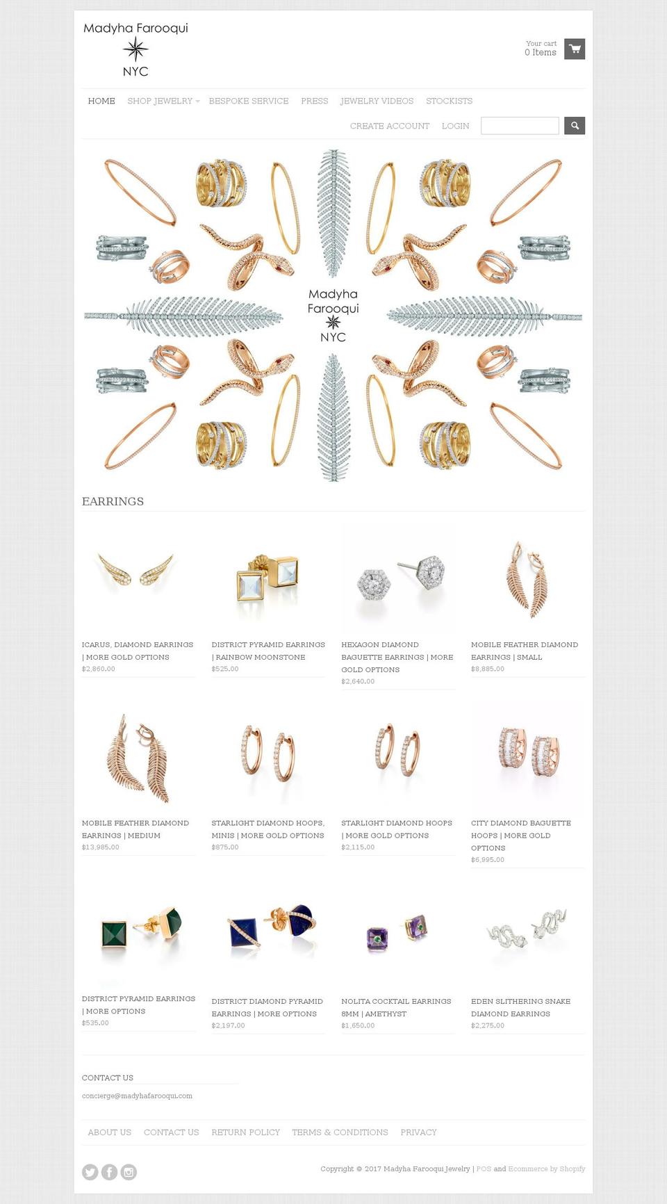 madyhafarooqui.com shopify website screenshot