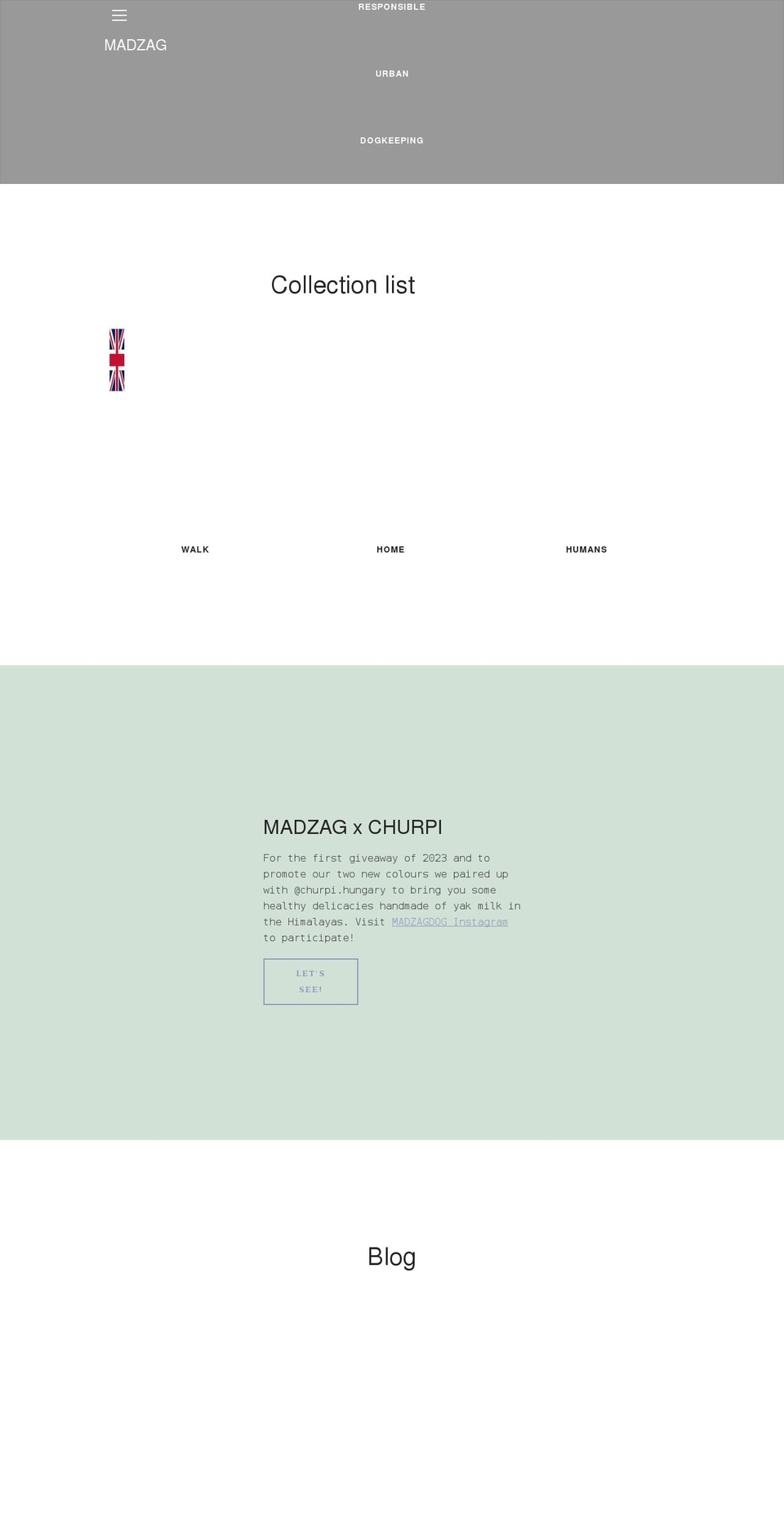 madzag.dog shopify website screenshot