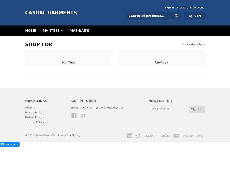 mae-raes.com — Shopify storefront screenshot