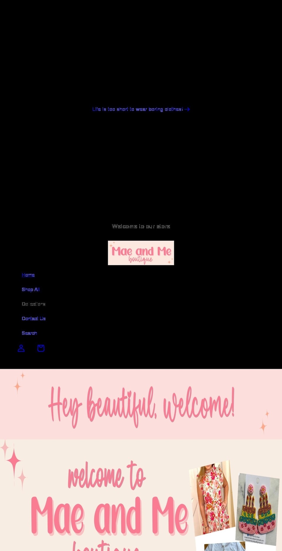 maeandmeboutique.com shopify website screenshot