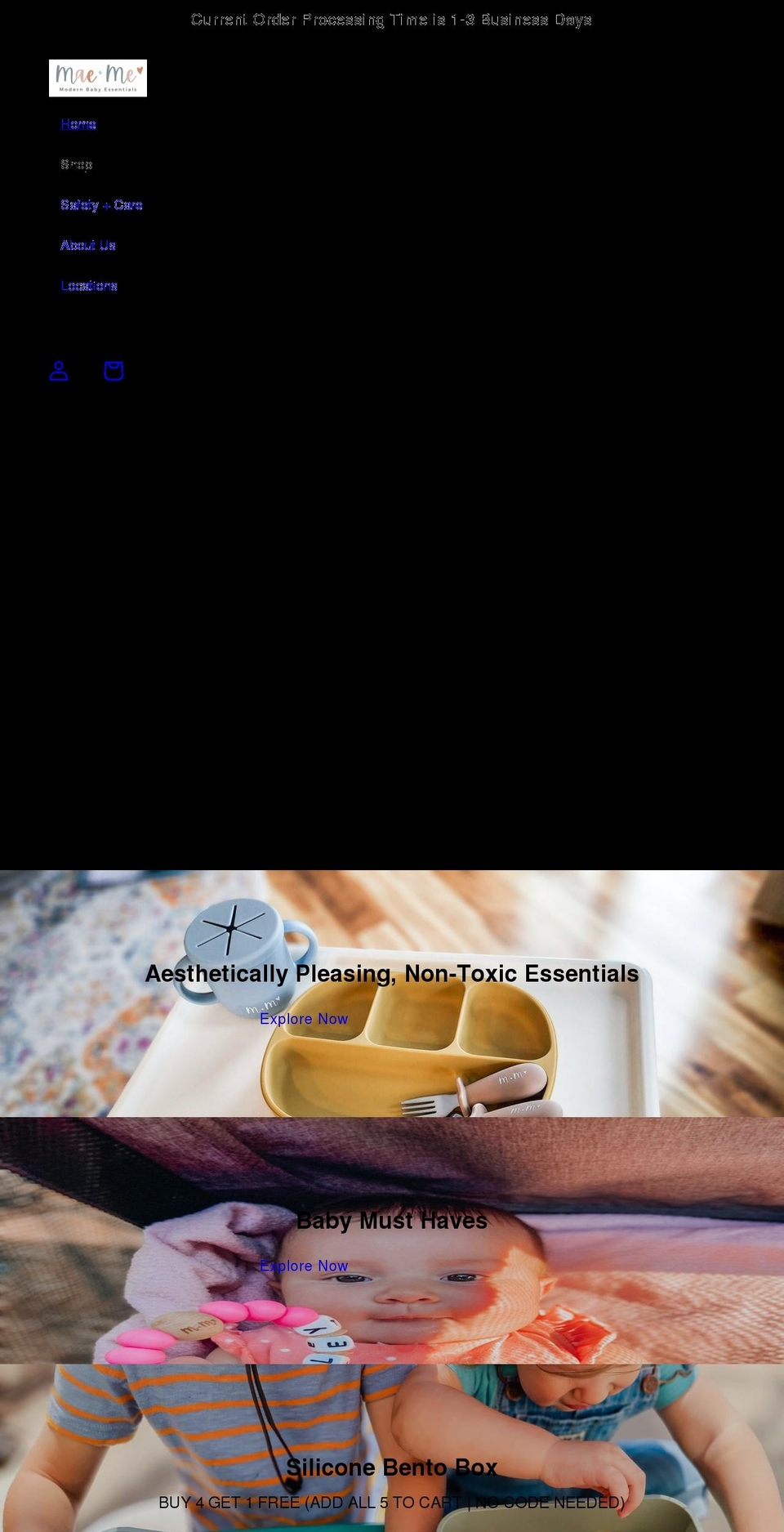 maeandmeteethingco.com shopify website screenshot