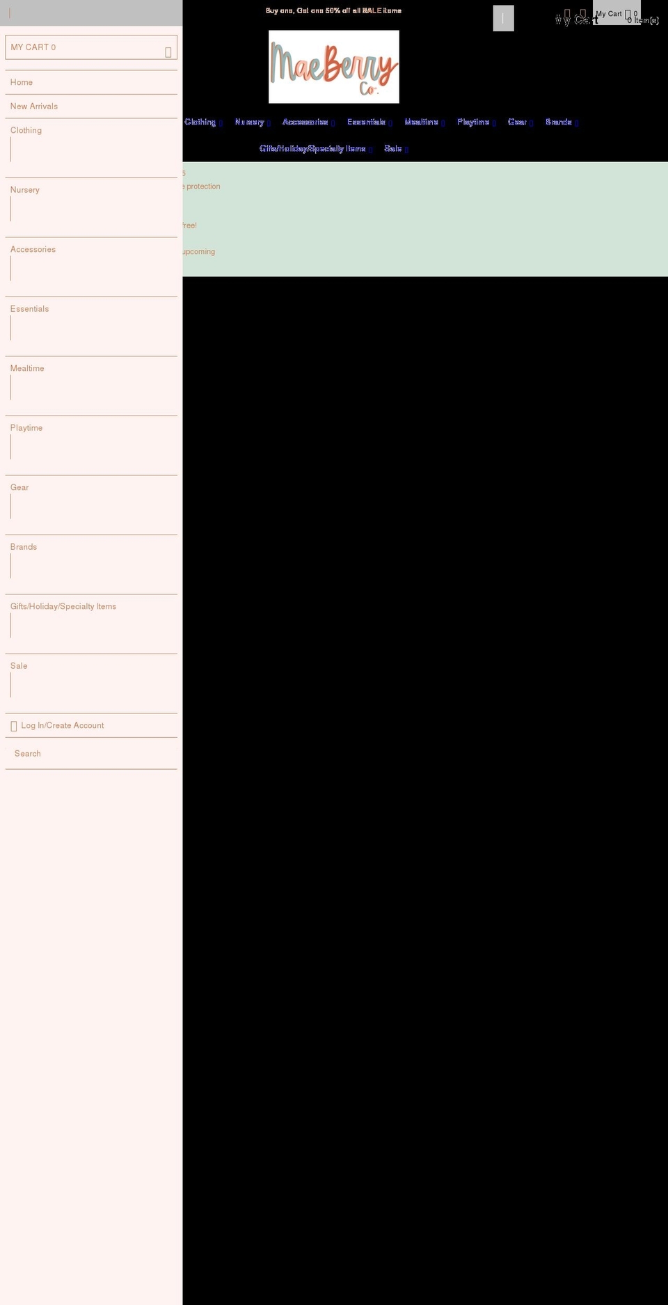 maeberryco.com shopify website screenshot