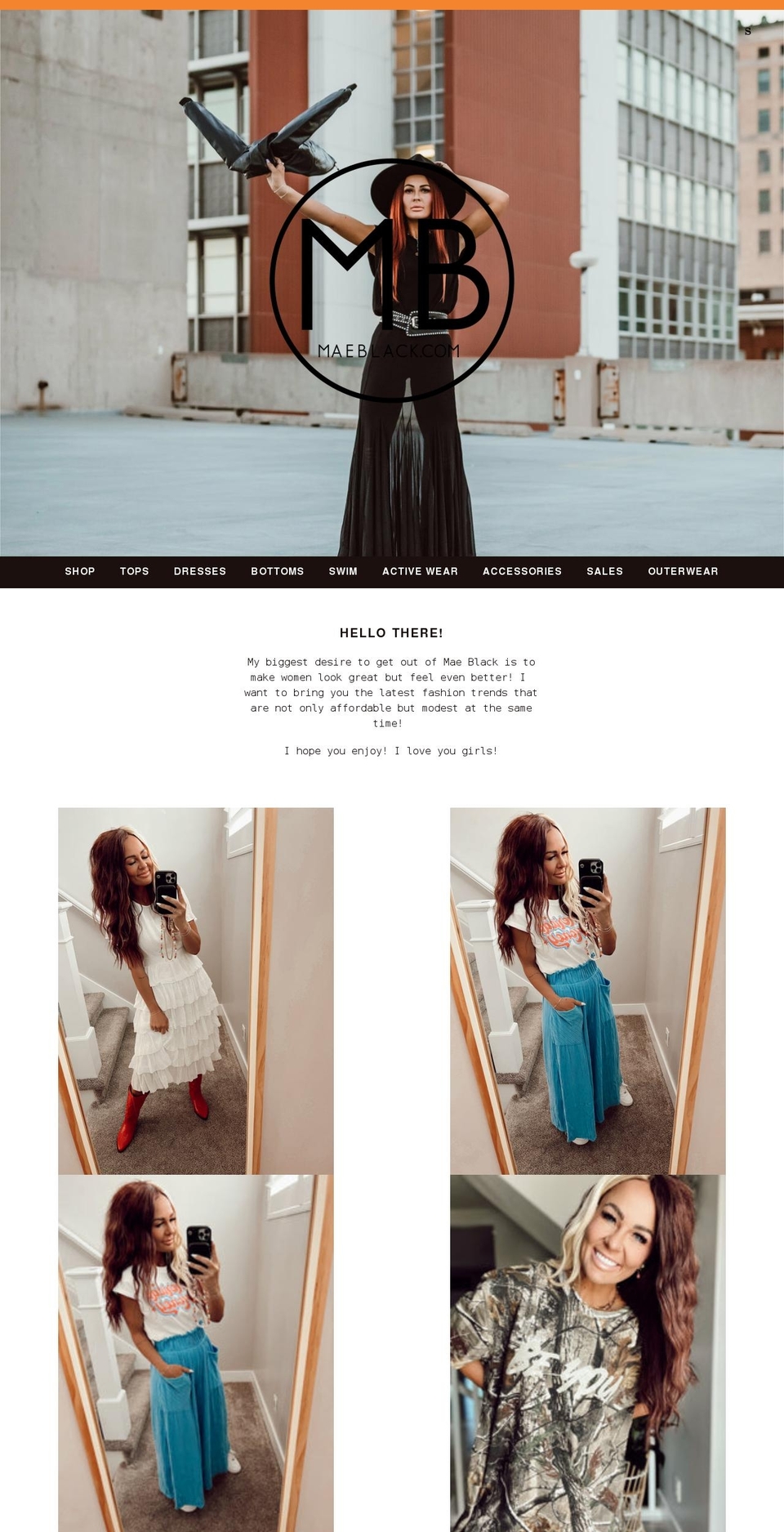 stevie-theme Shopify theme site example maeblack.com