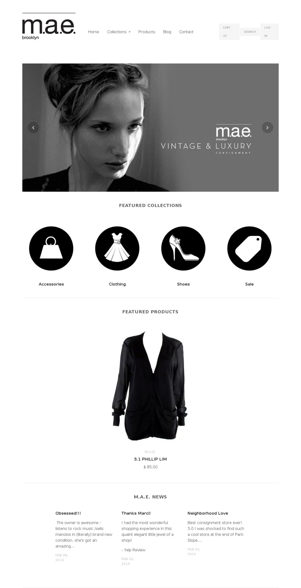 maebrooklyn.com shopify website screenshot