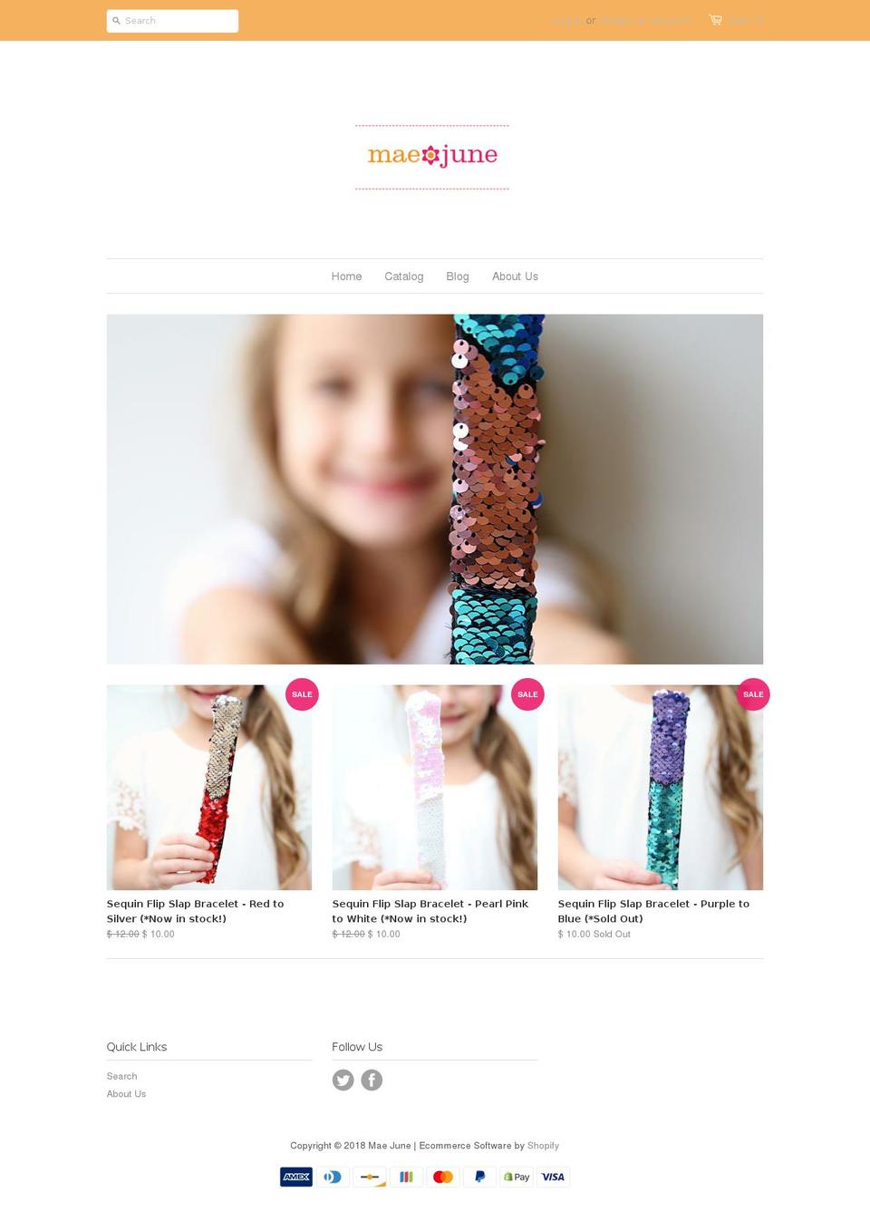 maejunekids.com shopify website screenshot