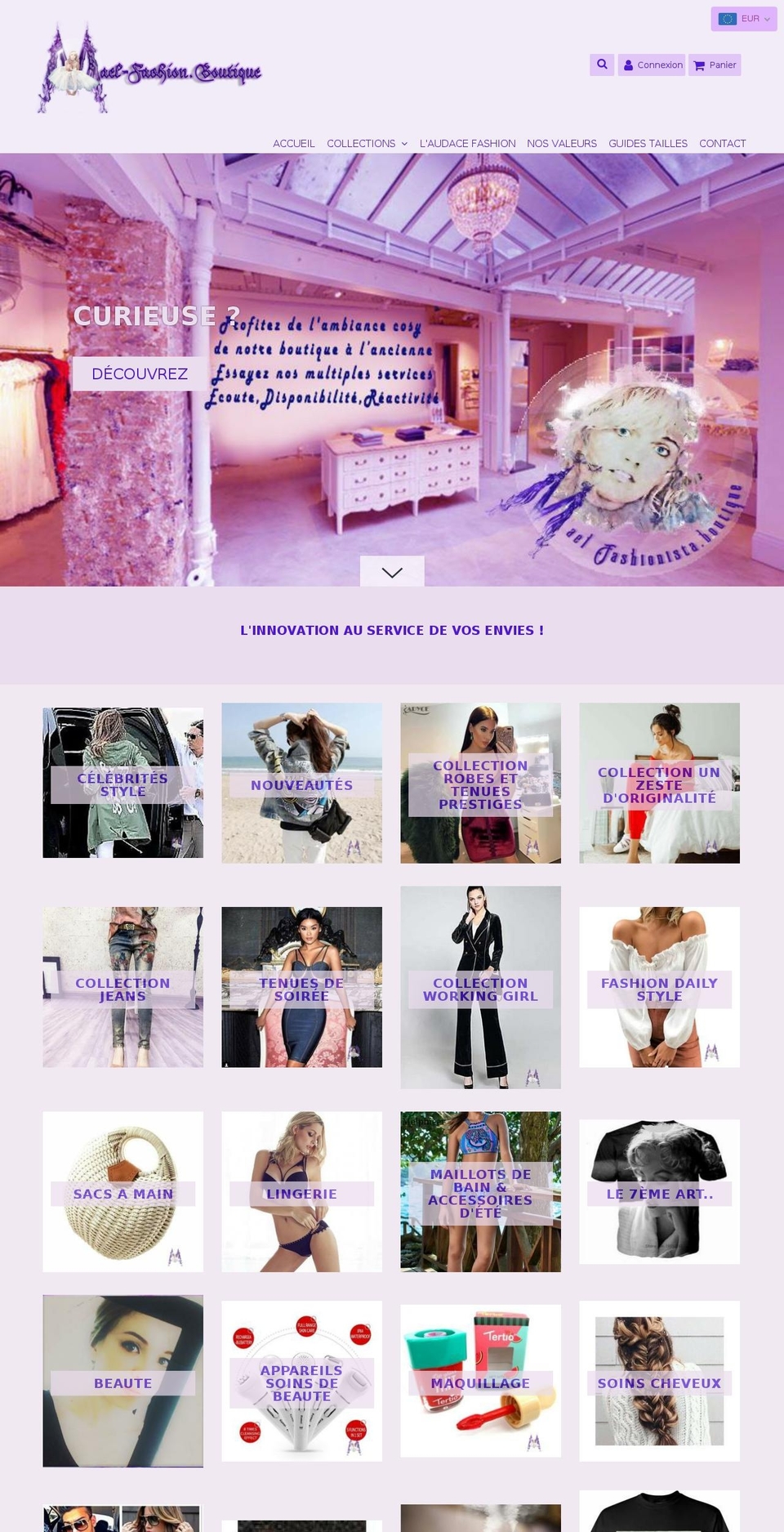 mael-fashionista.boutique shopify website screenshot