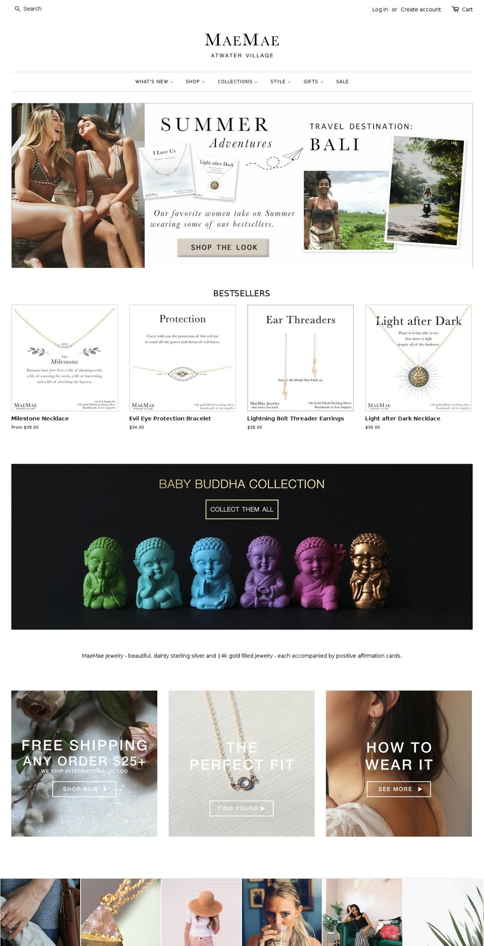 maemaejewelry.com — Shopify storefront screenshot