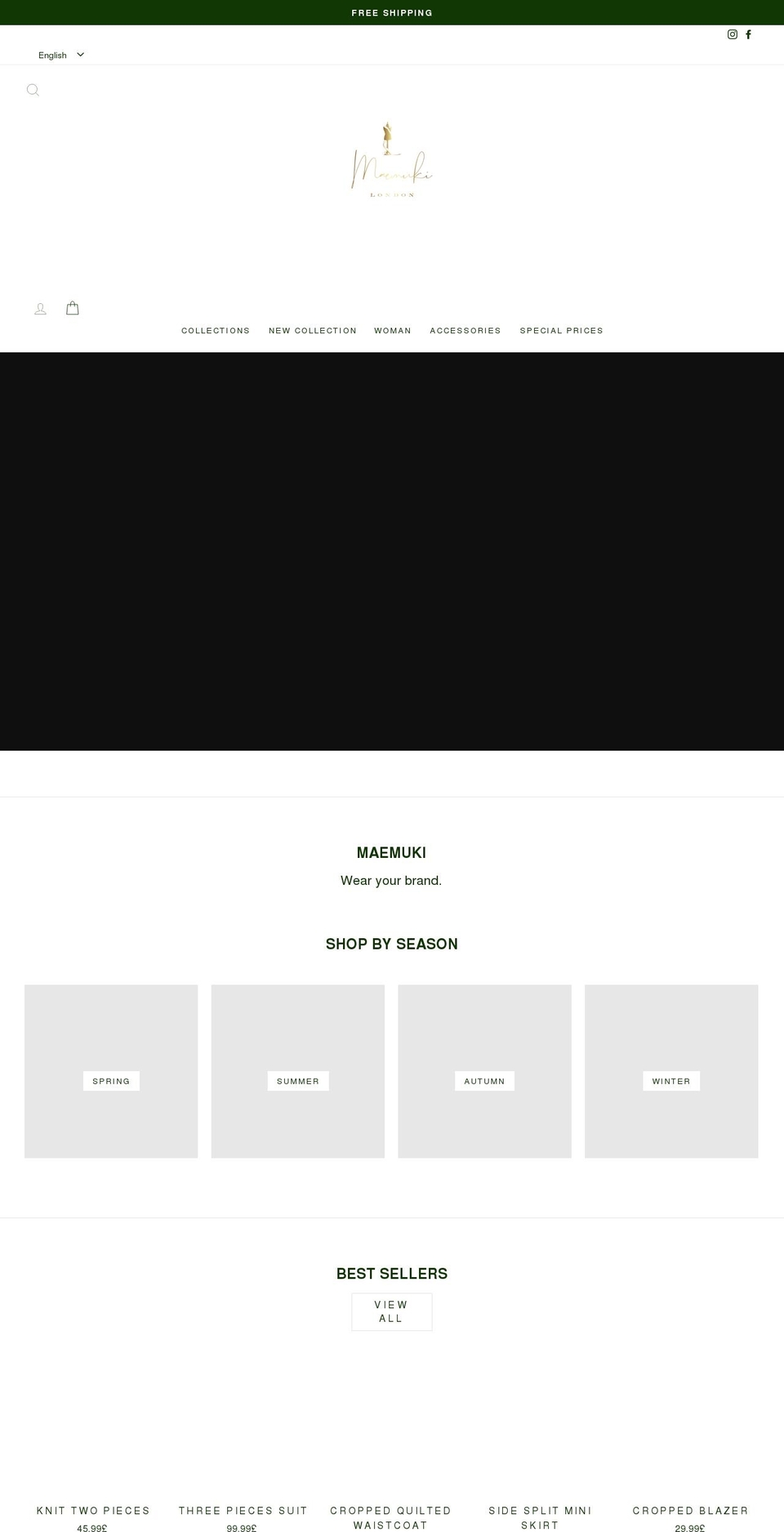 maemukilondon.com shopify website screenshot