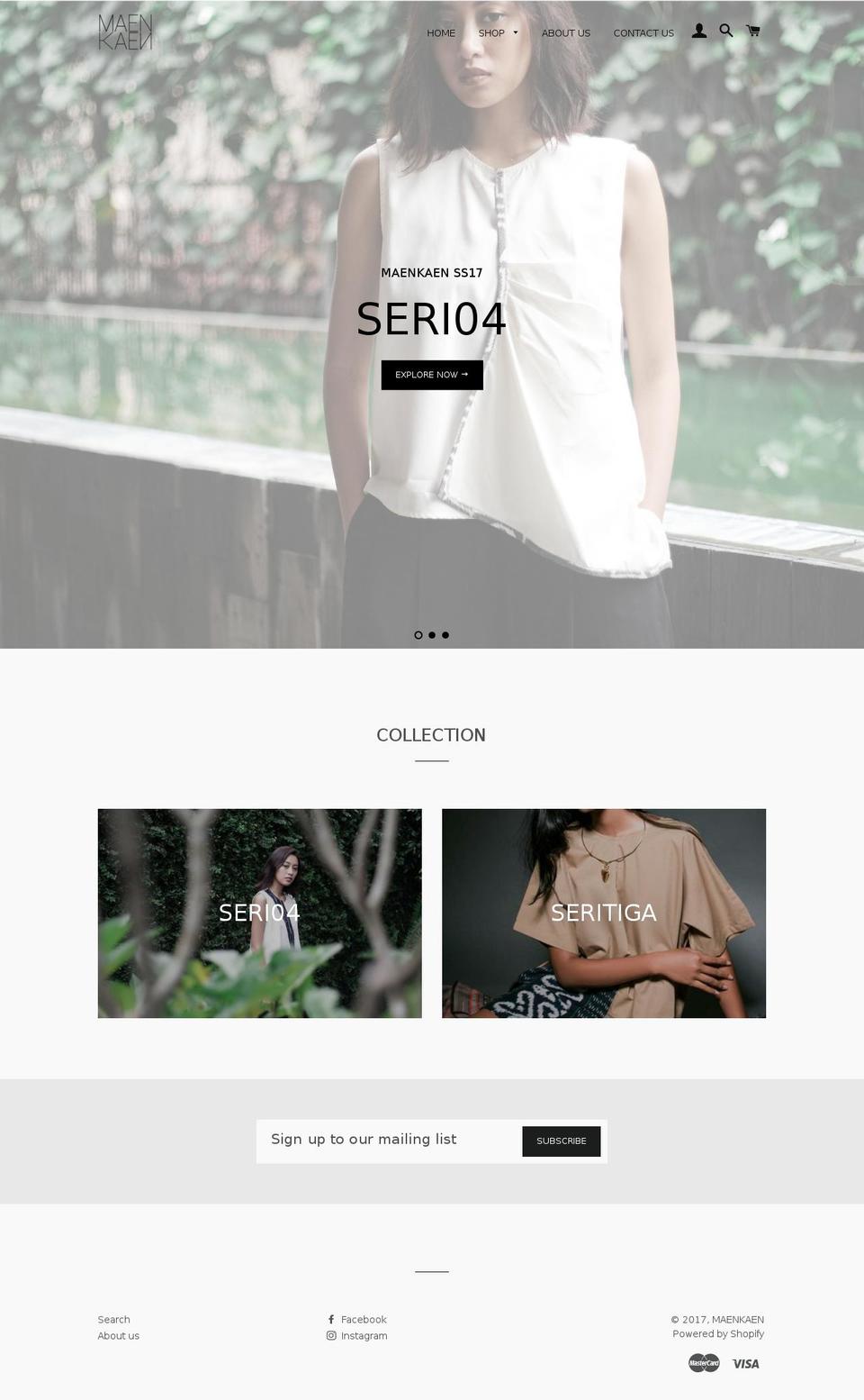 maenkaen.com shopify website screenshot