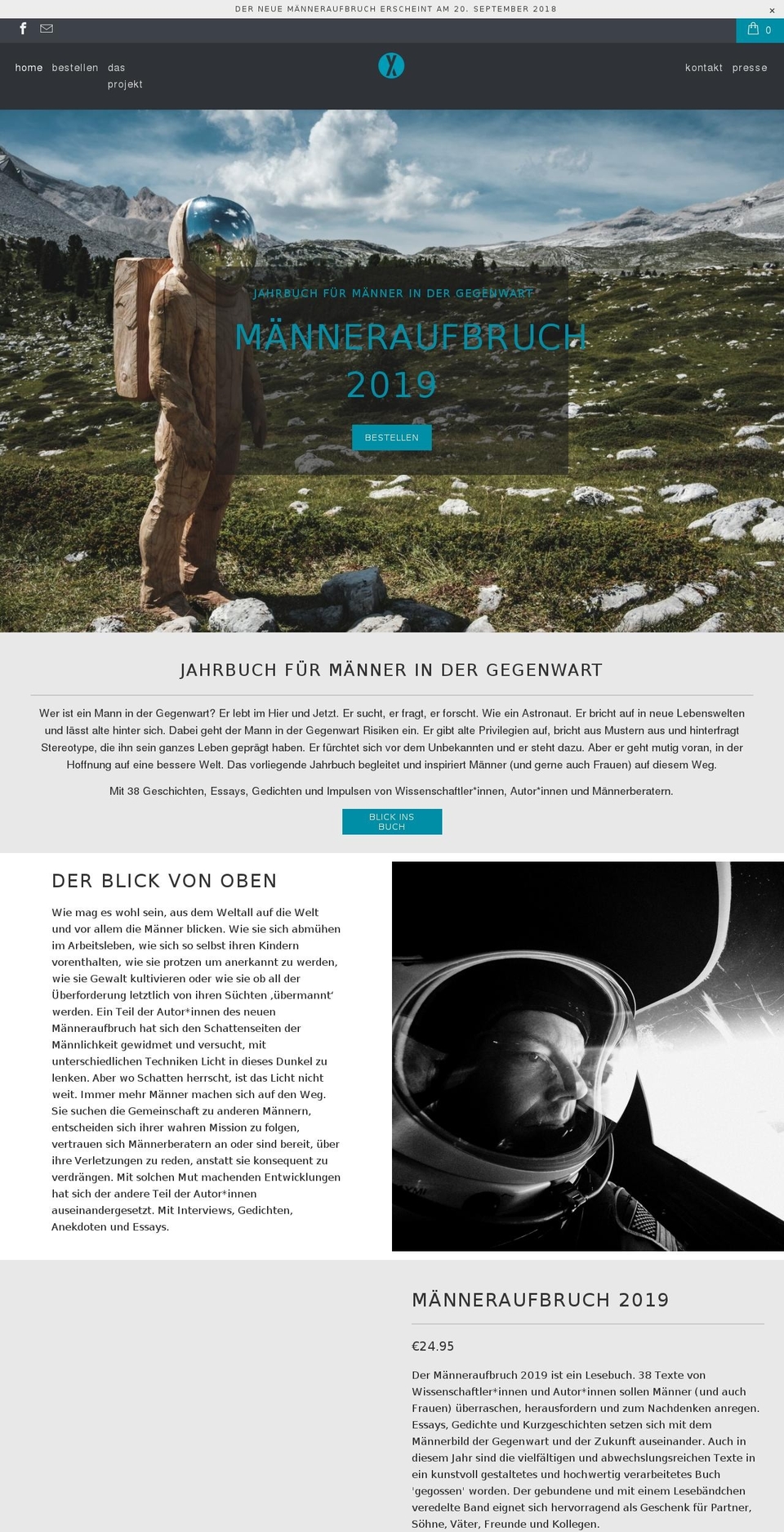 maenneraufbruch.com — Shopify storefront screenshot