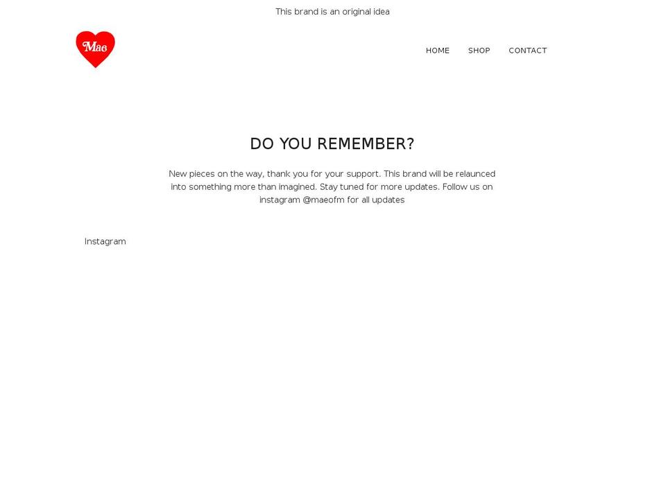 maeofm.com — Shopify storefront screenshot