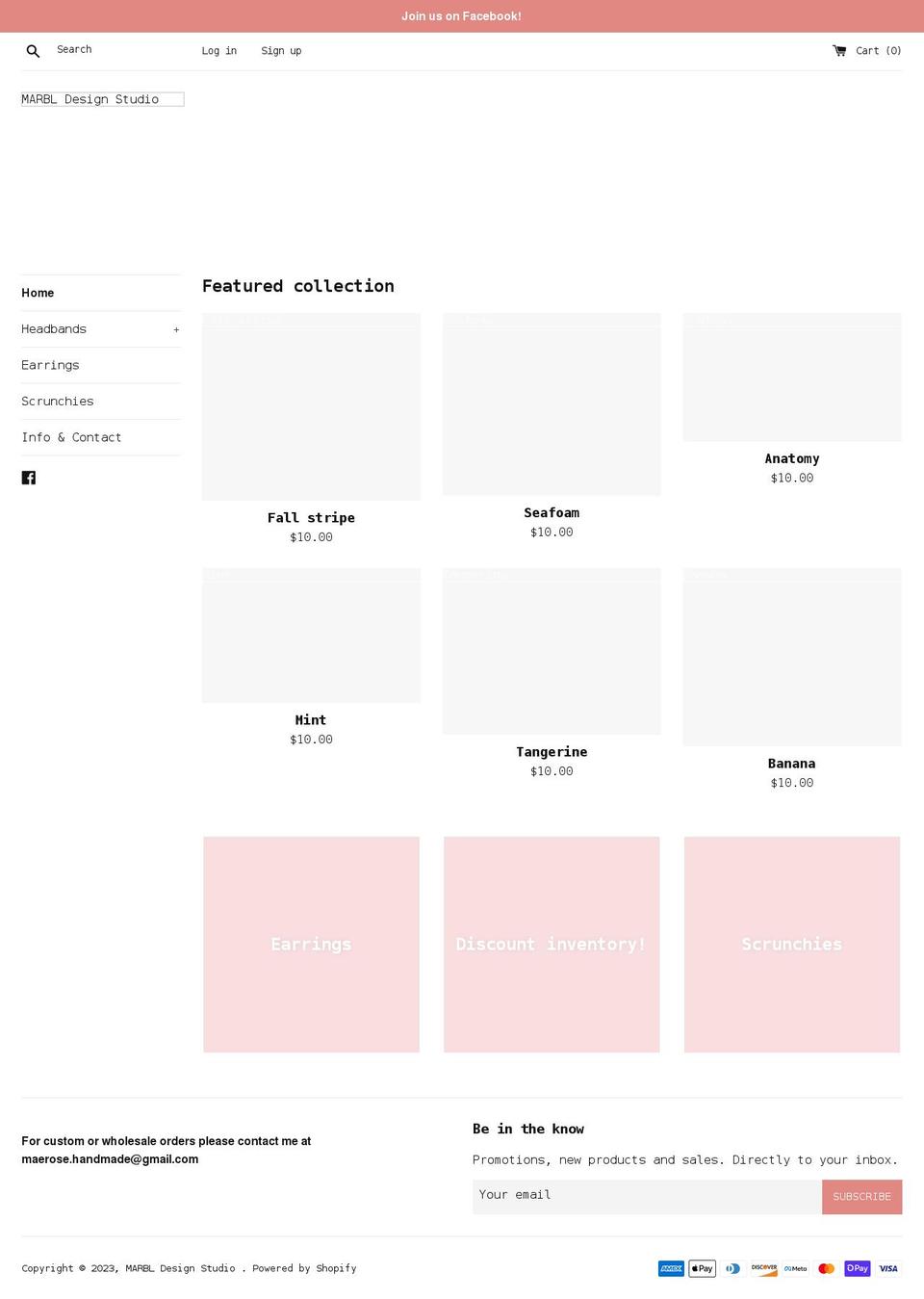 maerose-handmade.com shopify website screenshot