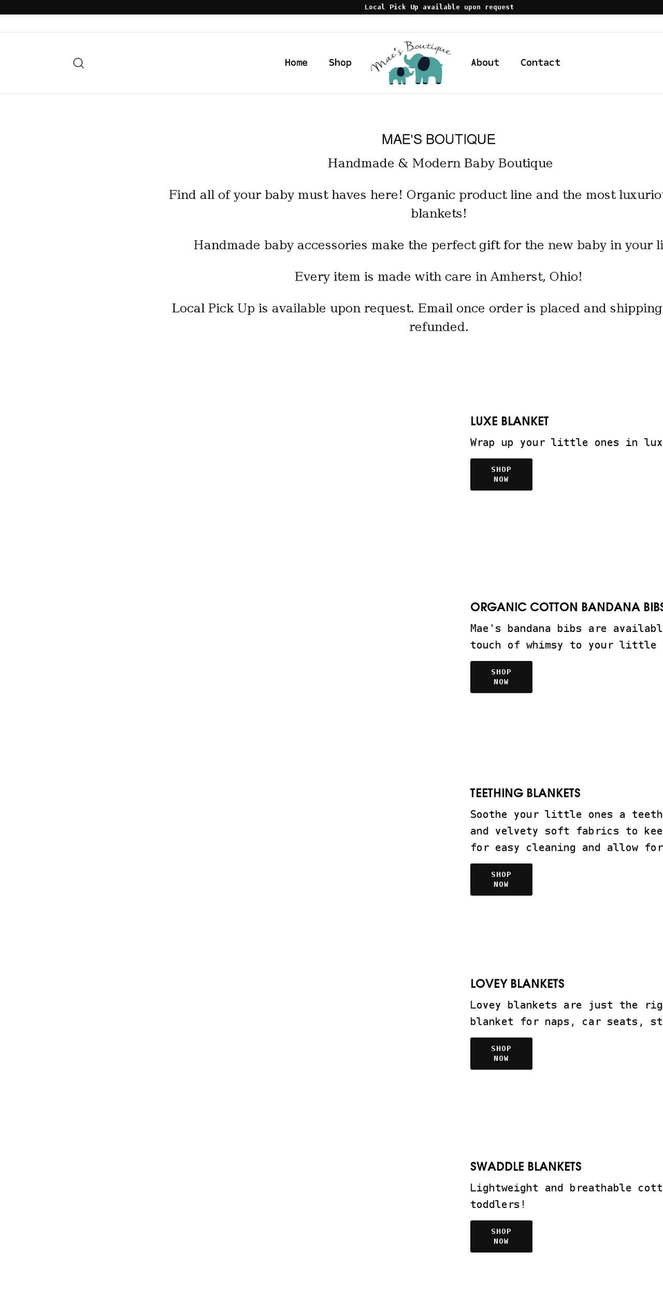 maesboutique.net shopify website screenshot