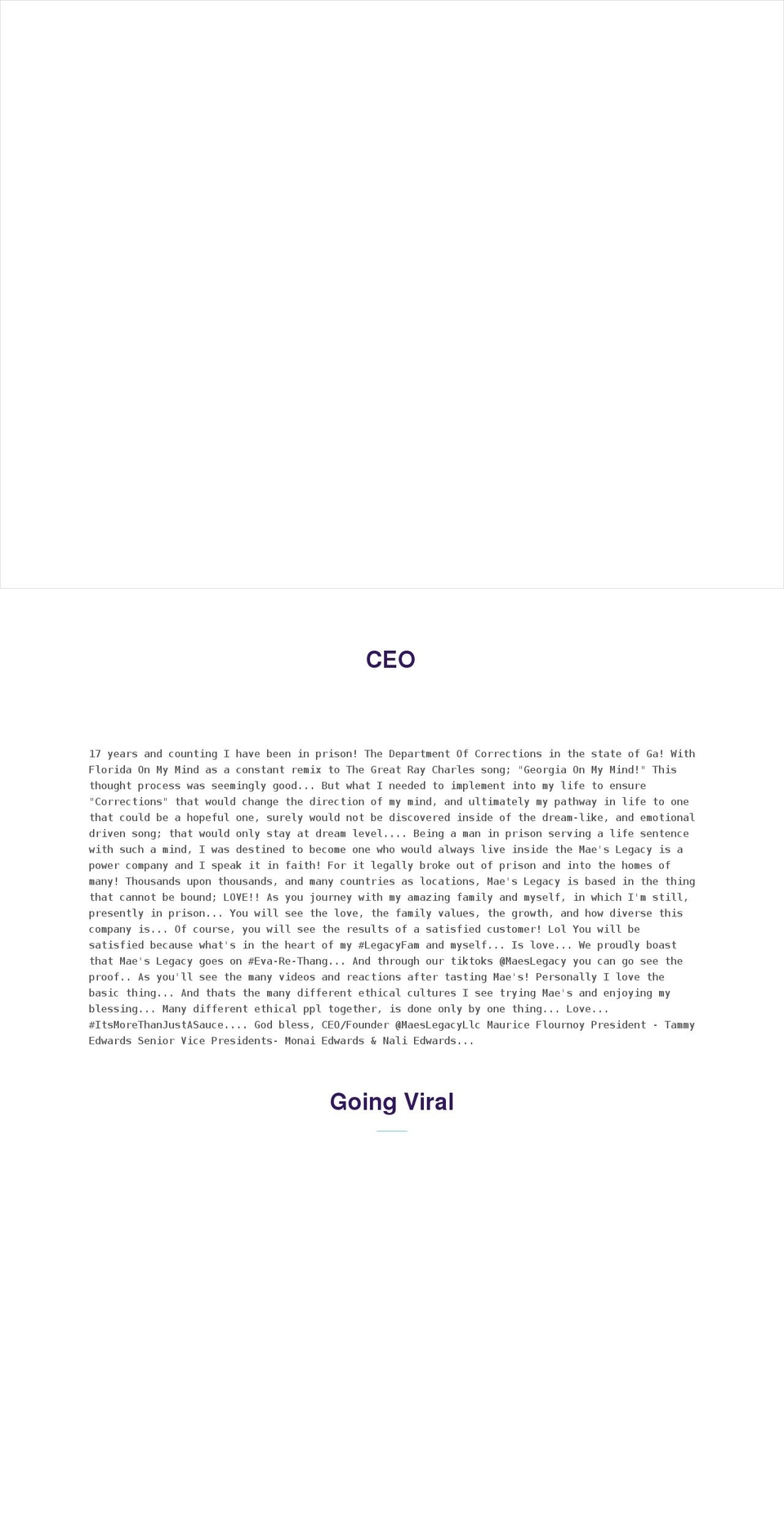 maeslegacy.com shopify website screenshot