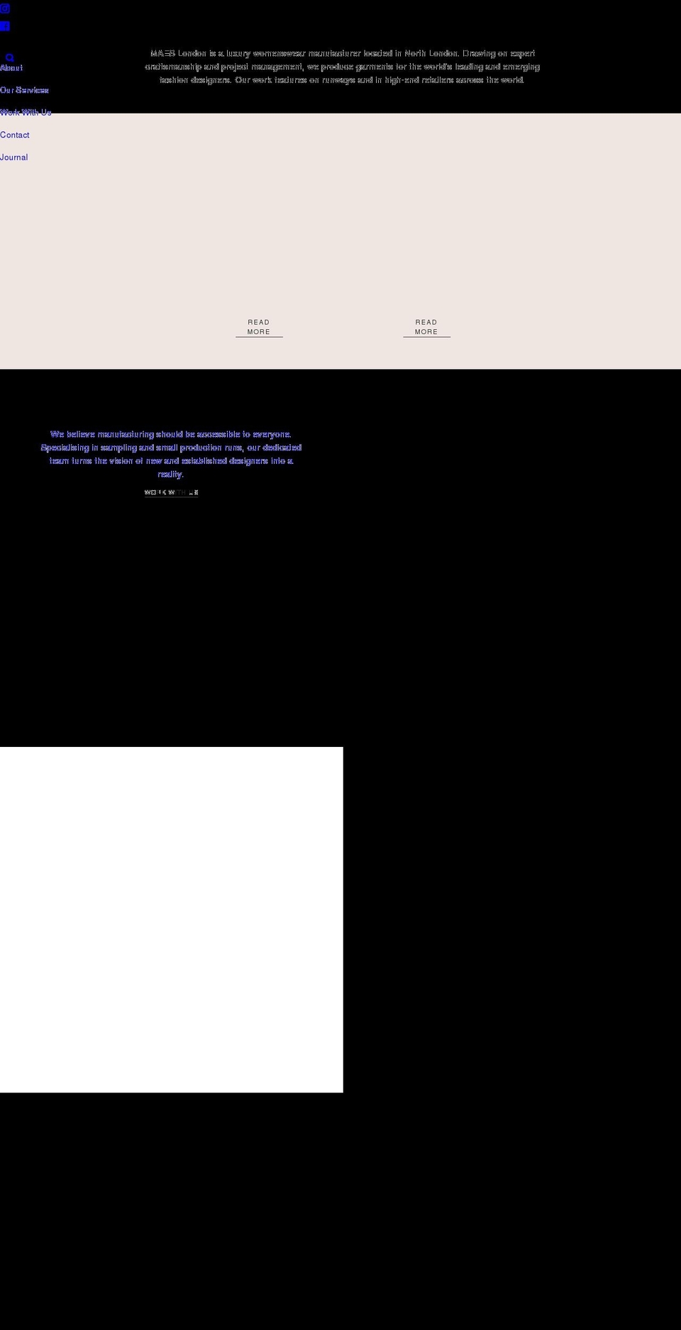 maeslondon.com shopify website screenshot