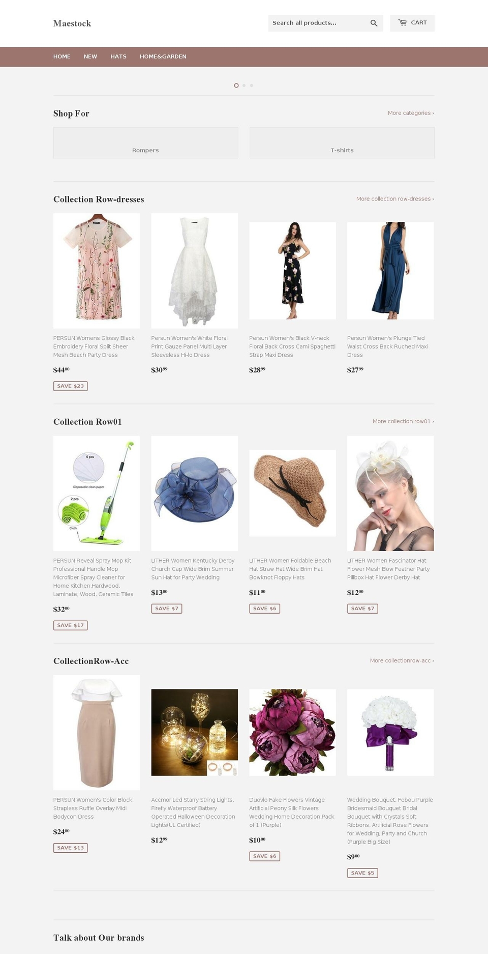 maestock.com — Shopify storefront screenshot