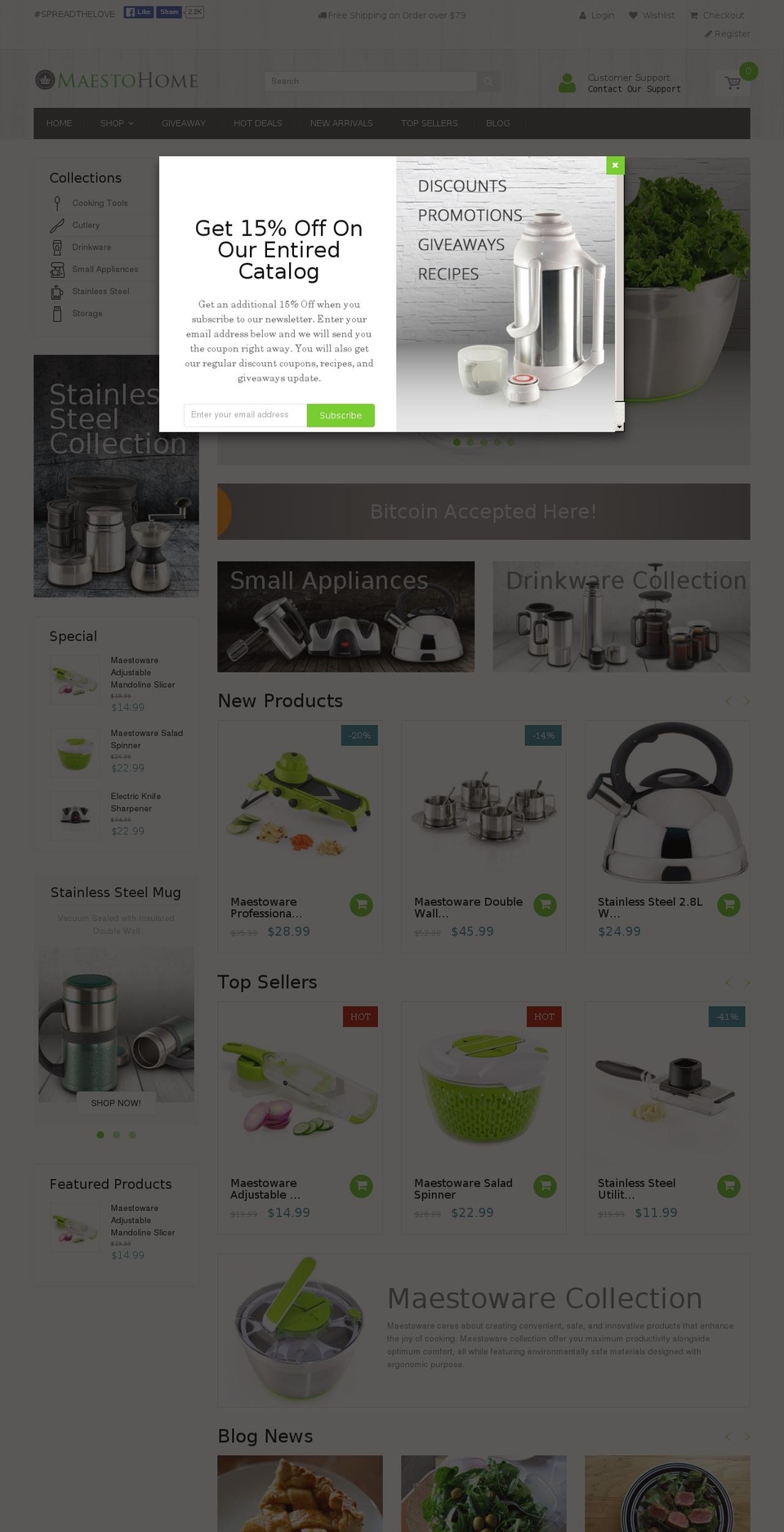 maestoware.com shopify website screenshot