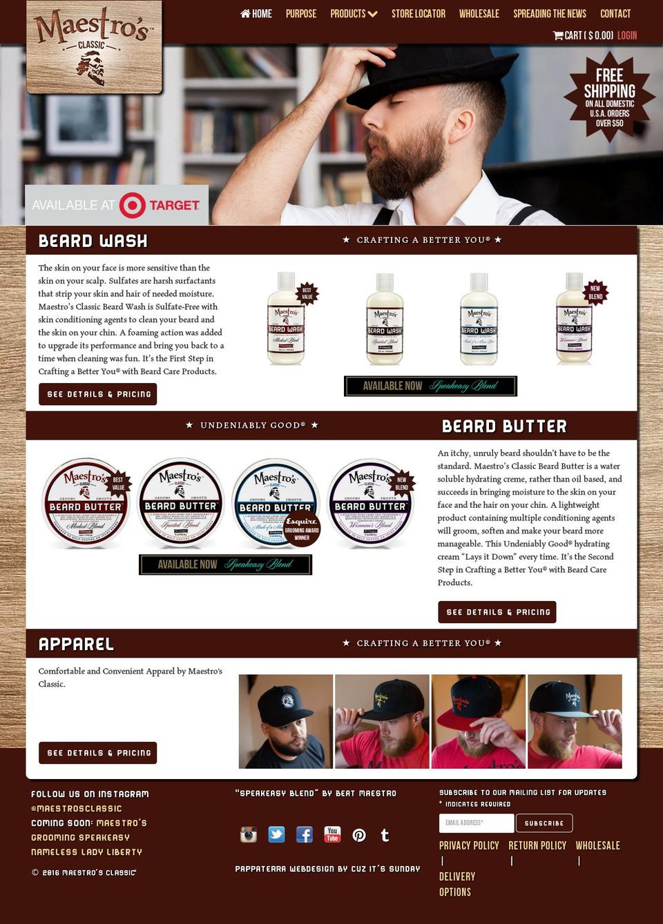 maestrosclassic.com shopify website screenshot