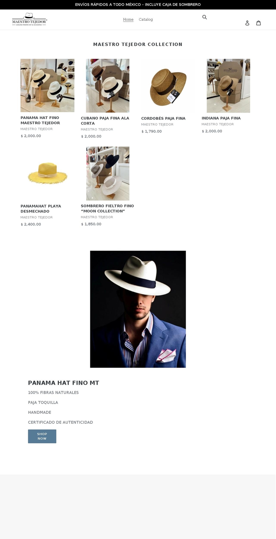 maestrotejedor.com shopify website screenshot