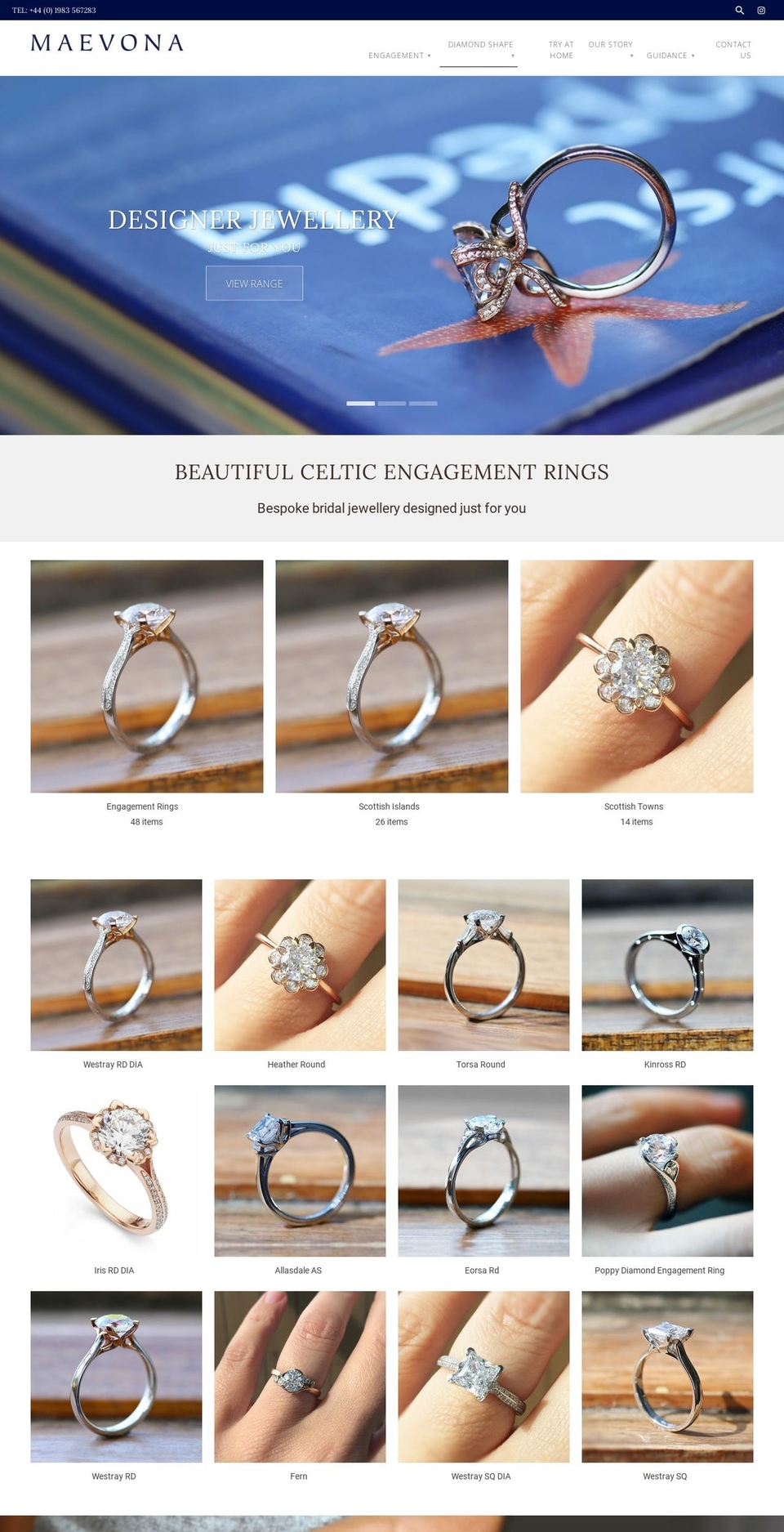 maevona.co.uk shopify website screenshot