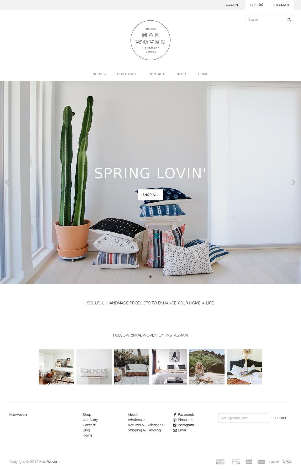 maewoven.com shopify website screenshot