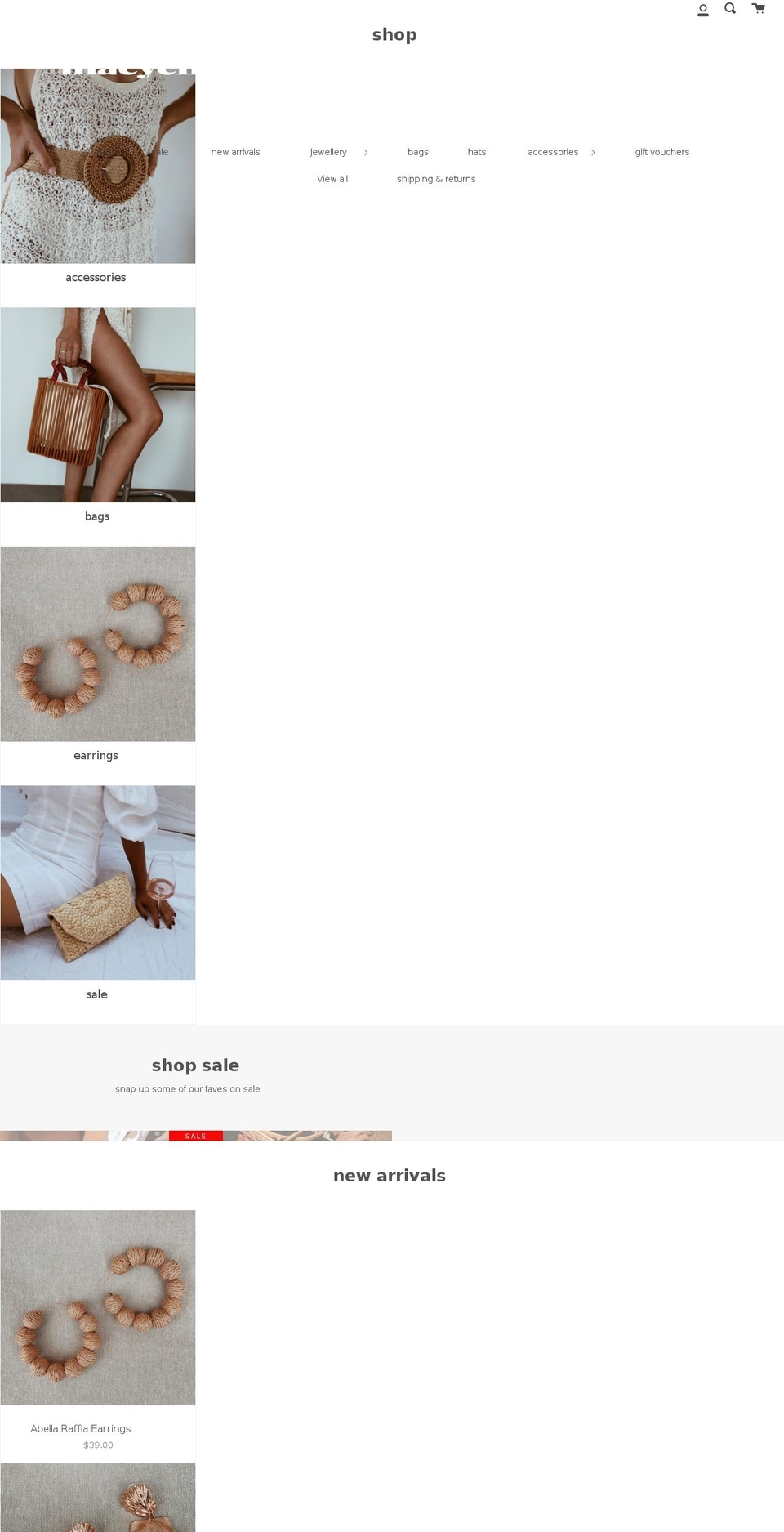maeyelle.com shopify website screenshot