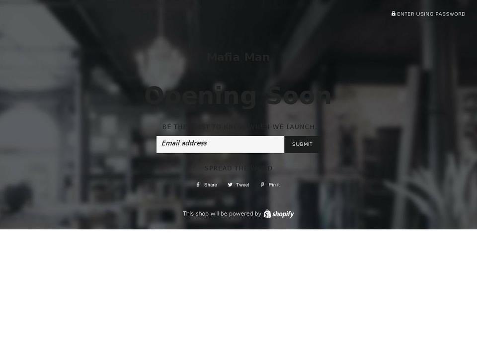mafia-man.com — Shopify storefront screenshot