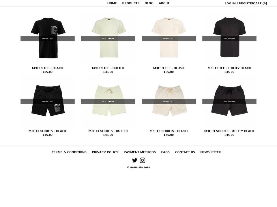 mafiaszn.com — Shopify storefront screenshot