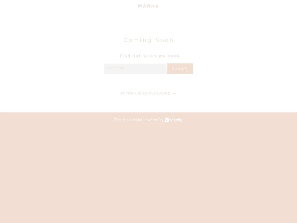 mafine.com — Shopify storefront screenshot