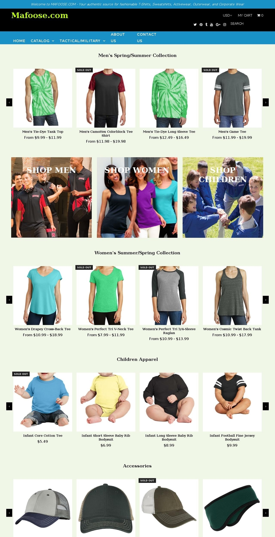 mafoose.com shopify website screenshot