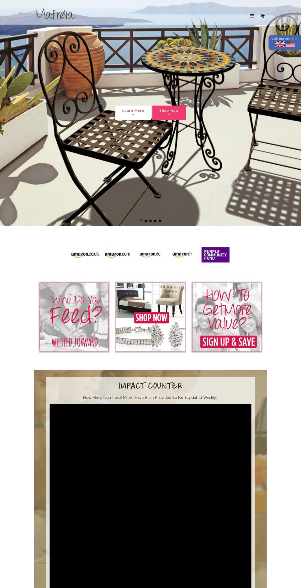 mafrelia.com shopify website screenshot