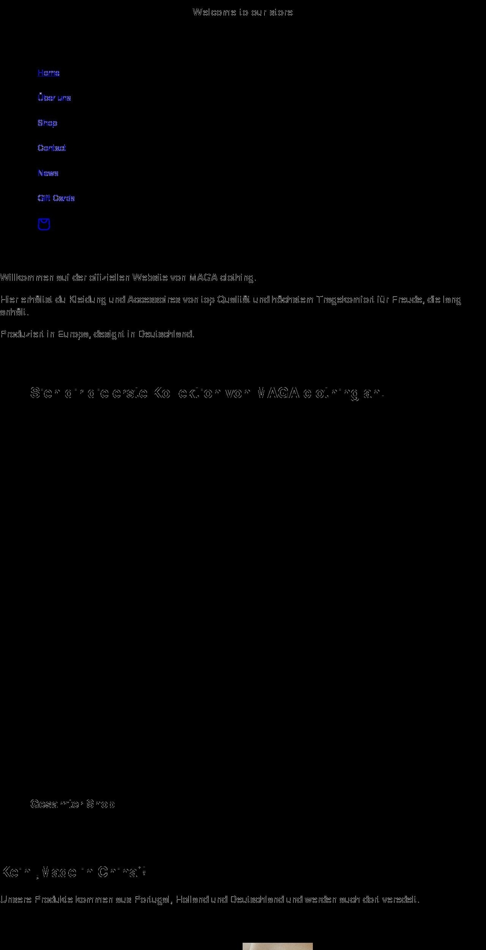 maga-clothing.com shopify website screenshot