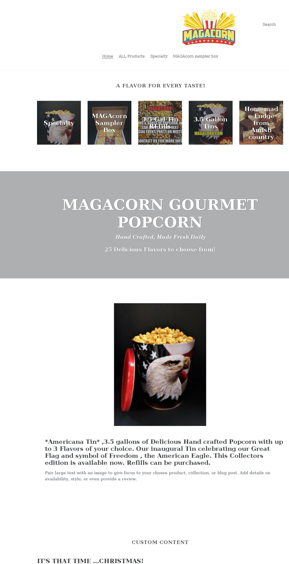 magacorn.com shopify website screenshot
