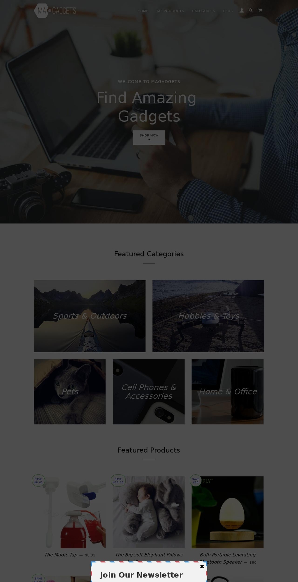 magadgets.com shopify website screenshot