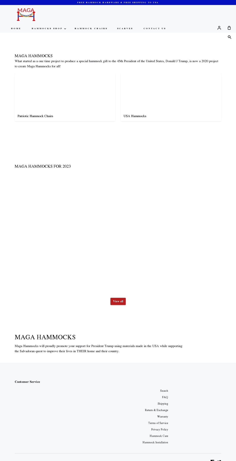 magahammocks.com shopify website screenshot