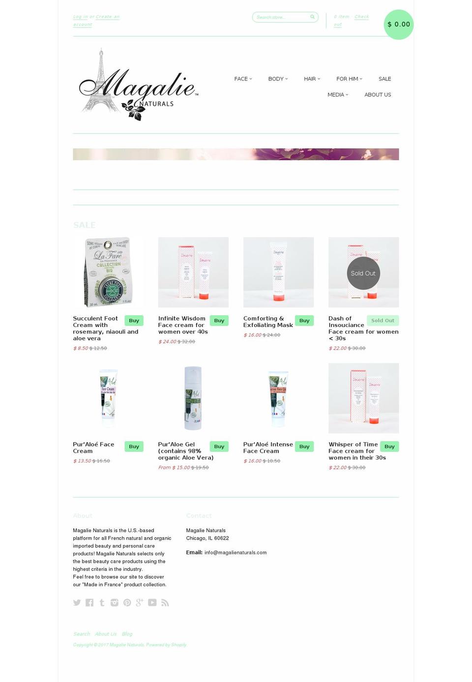 magalienatural.com shopify website screenshot