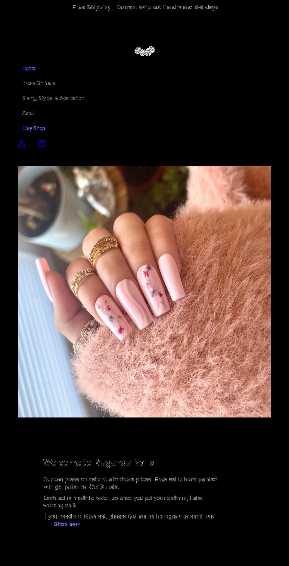 magandanails.com shopify website screenshot