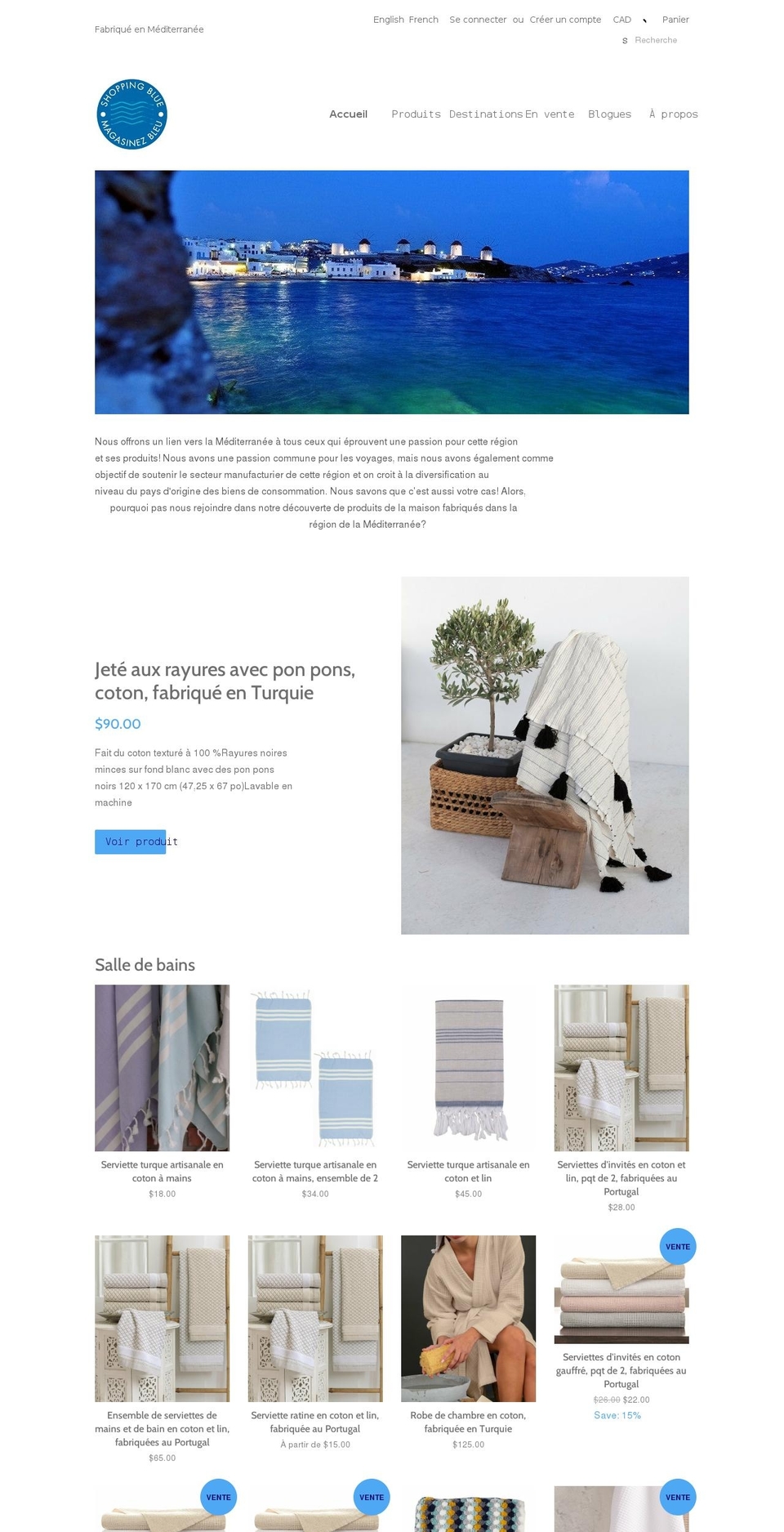 magasinezbleu.ca shopify website screenshot