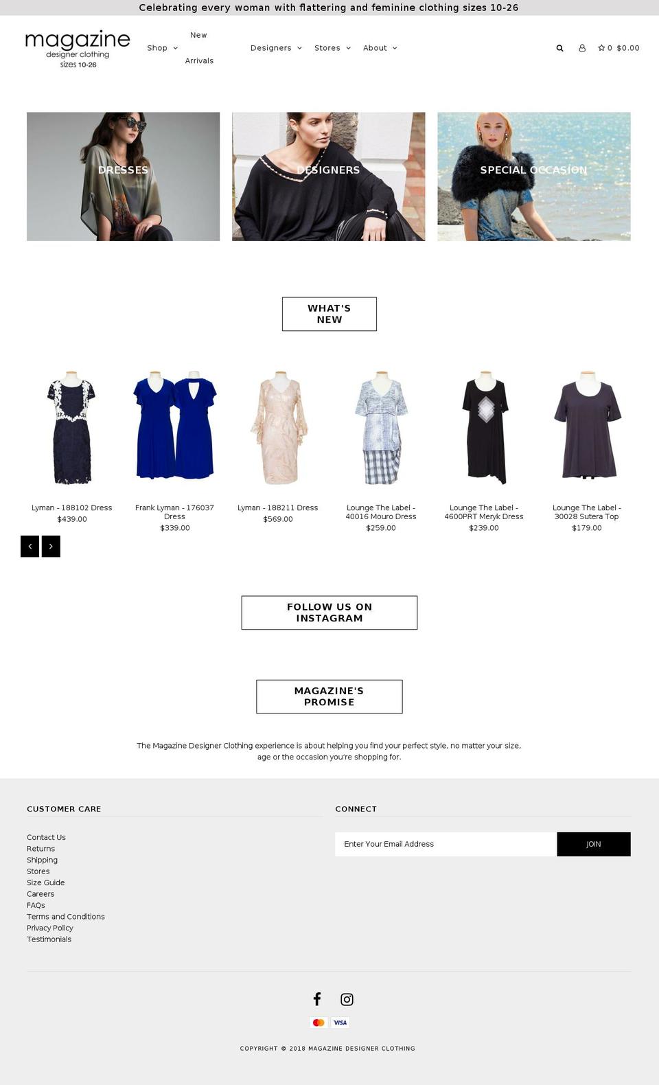 magazineclothing.net.nz shopify website screenshot