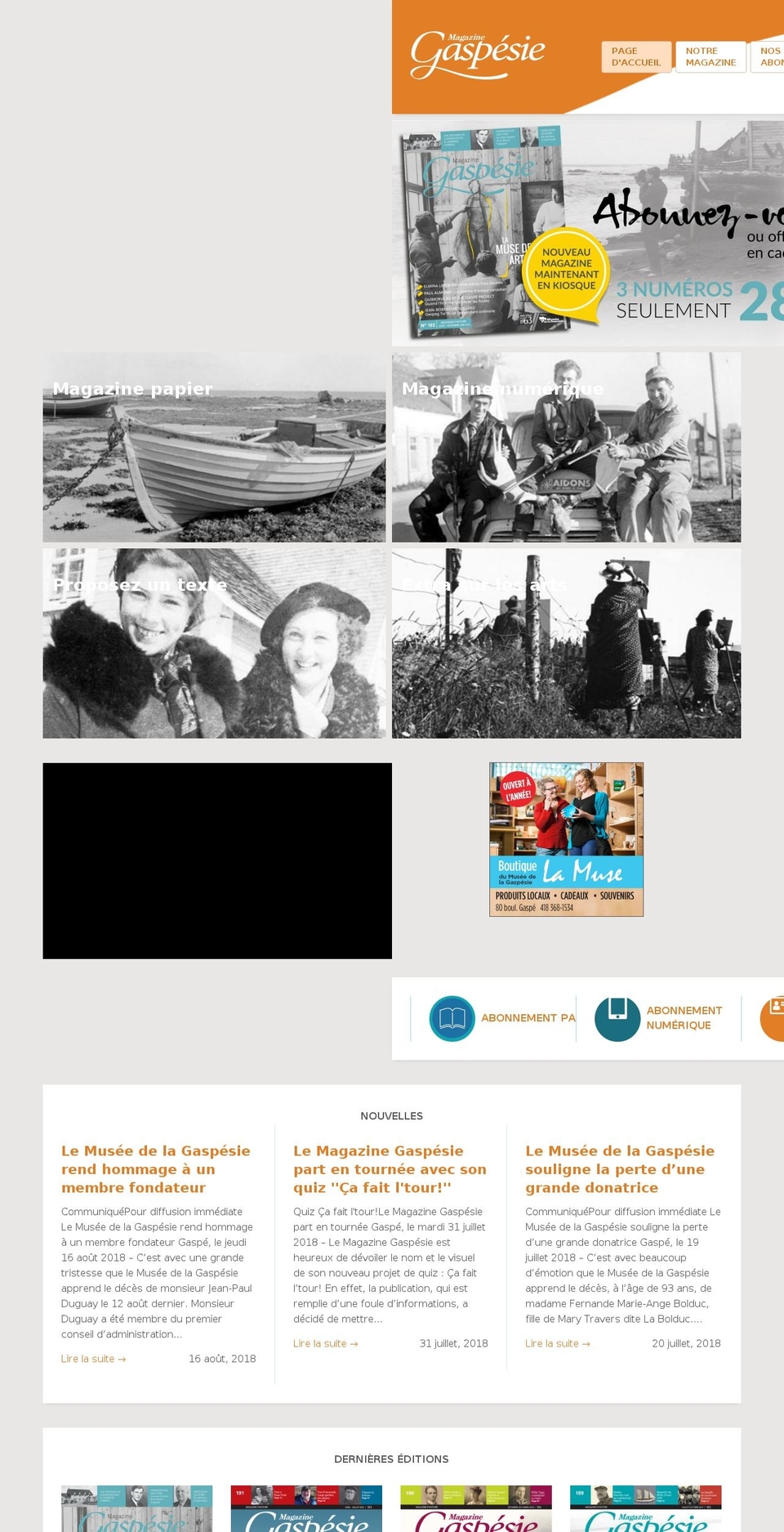 magazinegaspesie.ca shopify website screenshot