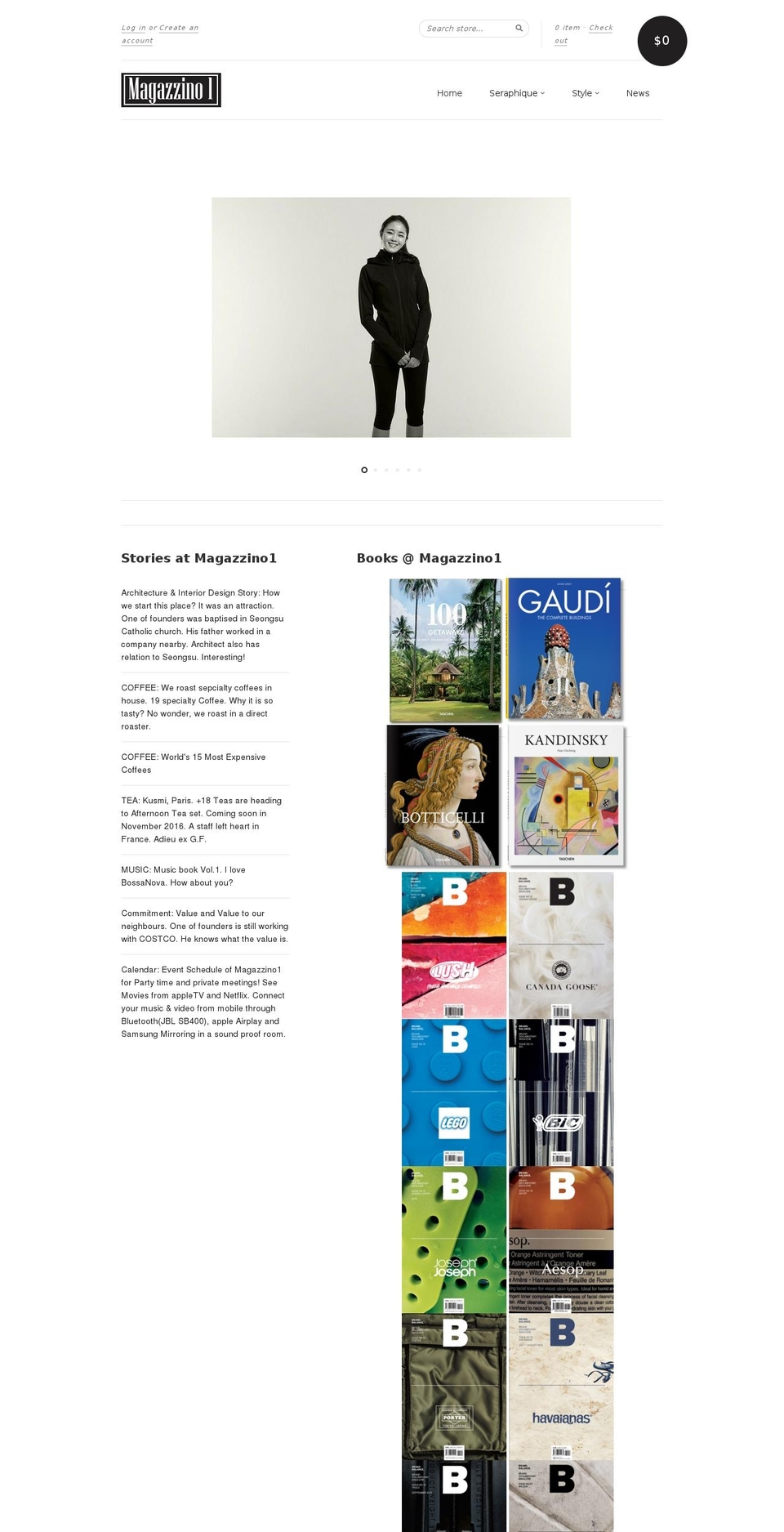 magazzino1.com shopify website screenshot