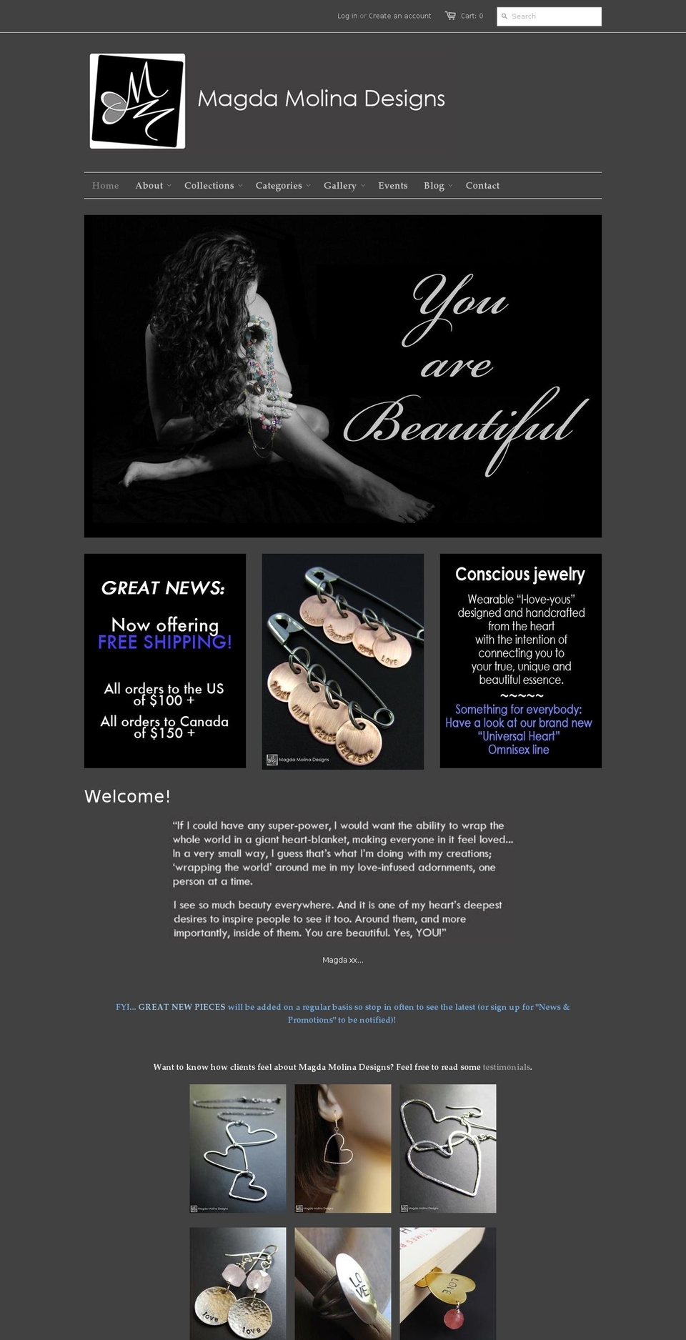 magdamolina.com shopify website screenshot