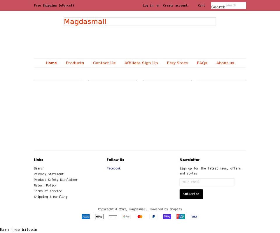 magdasmall.com shopify website screenshot