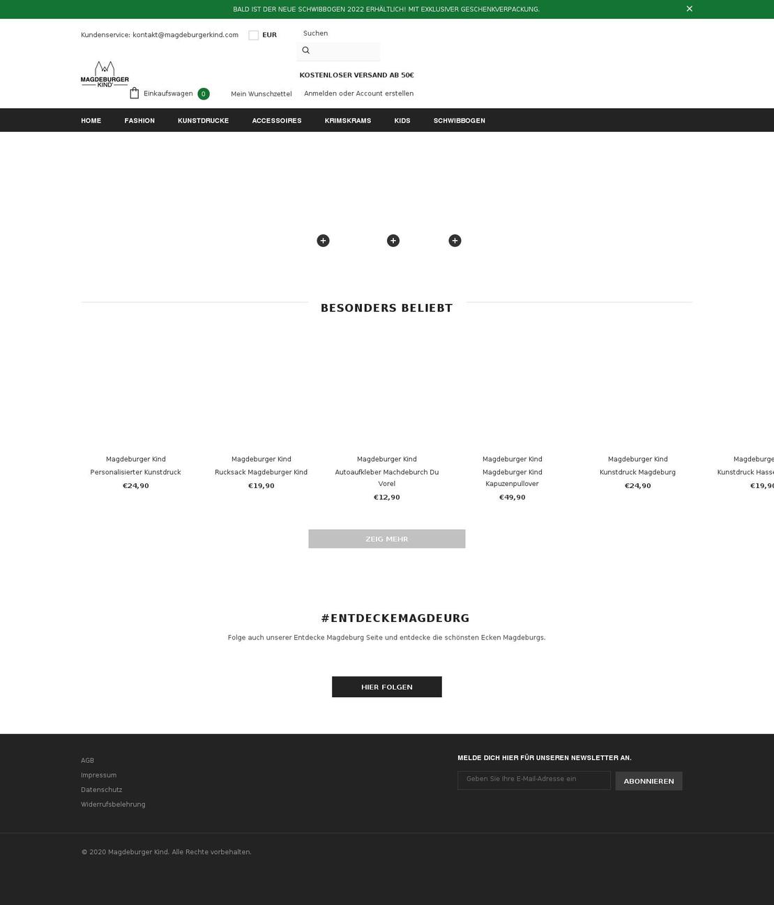 magdeburgerkind.com shopify website screenshot