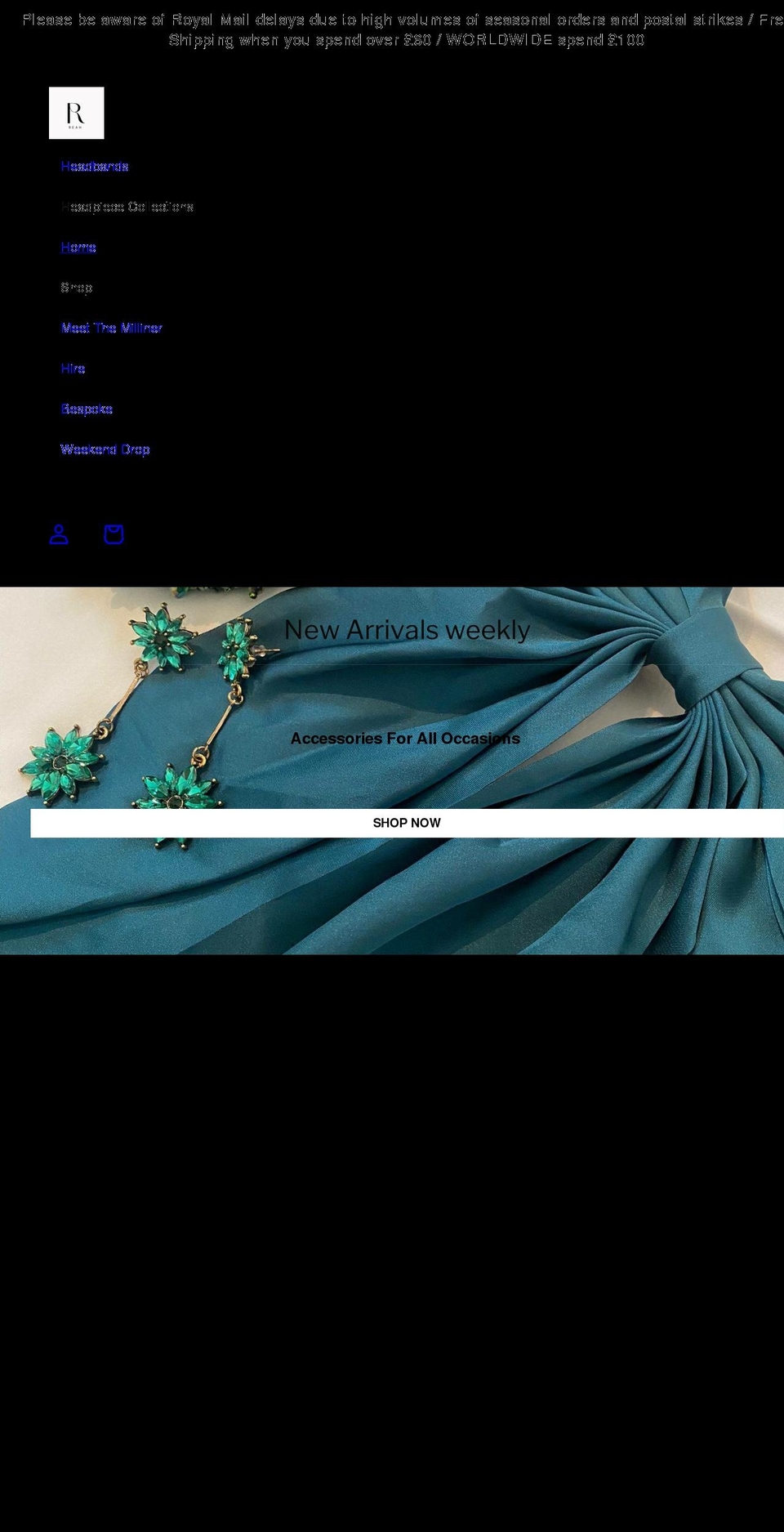 mageemillinery.com shopify website screenshot