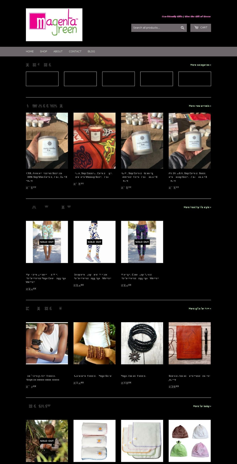magentagreen.com — Shopify storefront screenshot